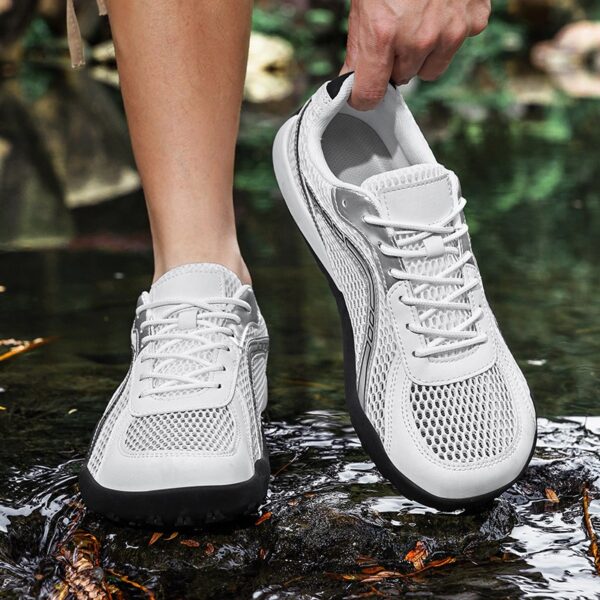 US 13 14 EU 47 48 Mesh Running Shoes Ultra Breathable Athletic Walking Sneakers Women Metallic Silver Gym Workout Tennis Shoes