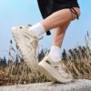 Cut Out Mesh Sneakers Breathable Ventilation Summer Walking Shoes Lightweight Chunky Platform Trainers Casual Outdoor Footwear