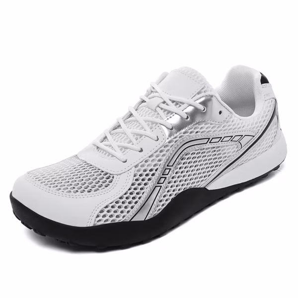 US 13 14 EU 47 48 Mesh Running Shoes Ultra Breathable Athletic Walking Sneakers Women Metallic Silver Gym Workout Tennis Shoes
