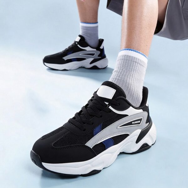 US 13 14 EU 47 48 Mens Big Size Running Shoes Chunky Athletic Sneakers Mesh Walking Footwear Large Feet Trainers for Daily Gym