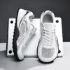 US 13 14 EU 47 48 Mesh Running Shoes Ultra Breathable Athletic Walking Sneakers Women Metallic Silver Gym Workout Tennis Shoes