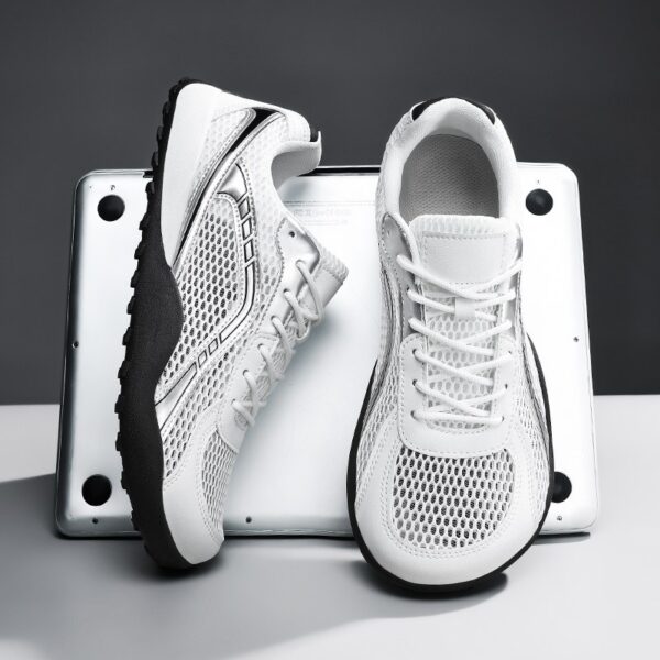 US 13 14 EU 47 48 Mesh Running Shoes Ultra Breathable Athletic Walking Sneakers Women Metallic Silver Gym Workout Tennis Shoes