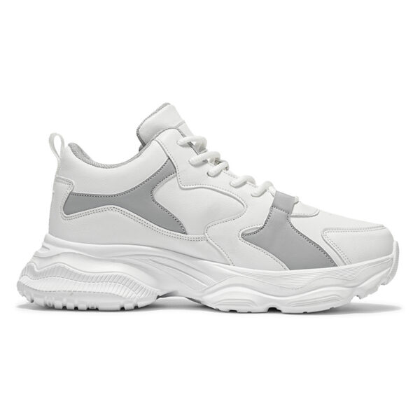 Walking Shoes Mens PU Leather Fashion Sneakers with EVA Cushioning Rubber Anti Slip Sole for Daily Wear Black Sizes 47 and 50
