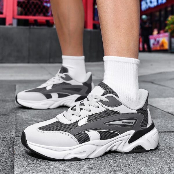 US 13 14 EU 47 48 Mens Big Size Running Shoes Chunky Athletic Sneakers Mesh Walking Footwear Large Feet Trainers for Daily Gym