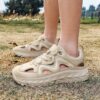 Cut Out Mesh Sneakers Breathable Ventilation Summer Walking Shoes Lightweight Chunky Platform Trainers Casual Outdoor Footwear