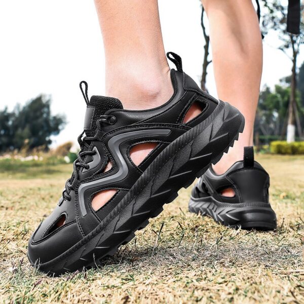 Cut Out Mesh Sneakers Breathable Ventilation Summer Walking Shoes Lightweight Chunky Platform Trainers Casual Outdoor Footwear