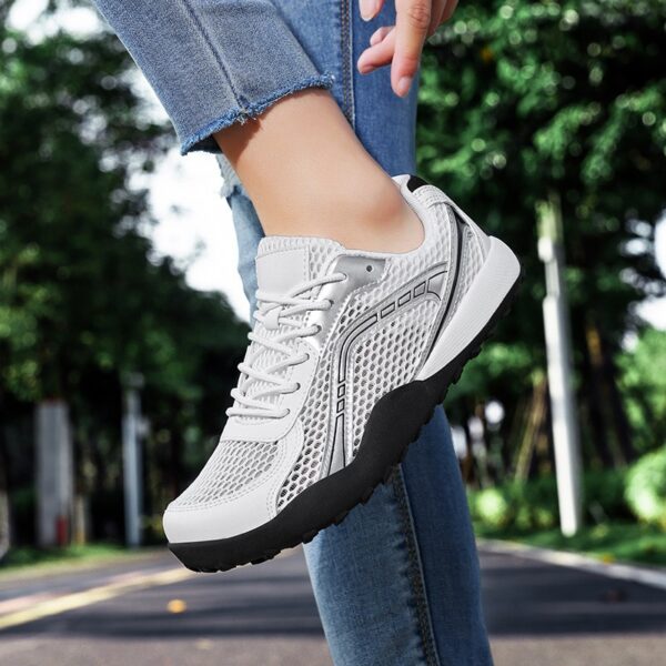 US 13 14 EU 47 48 Mesh Running Shoes Ultra Breathable Athletic Walking Sneakers Women Metallic Silver Gym Workout Tennis Shoes
