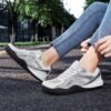 US 13 14 EU 47 48 Mesh Running Shoes Ultra Breathable Athletic Walking Sneakers Women Metallic Silver Gym Workout Tennis Shoes