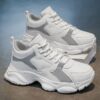 Walking Shoes Mens PU Leather Fashion Sneakers with EVA Cushioning Rubber Anti Slip Sole for Daily Wear Black Sizes 47 and 50